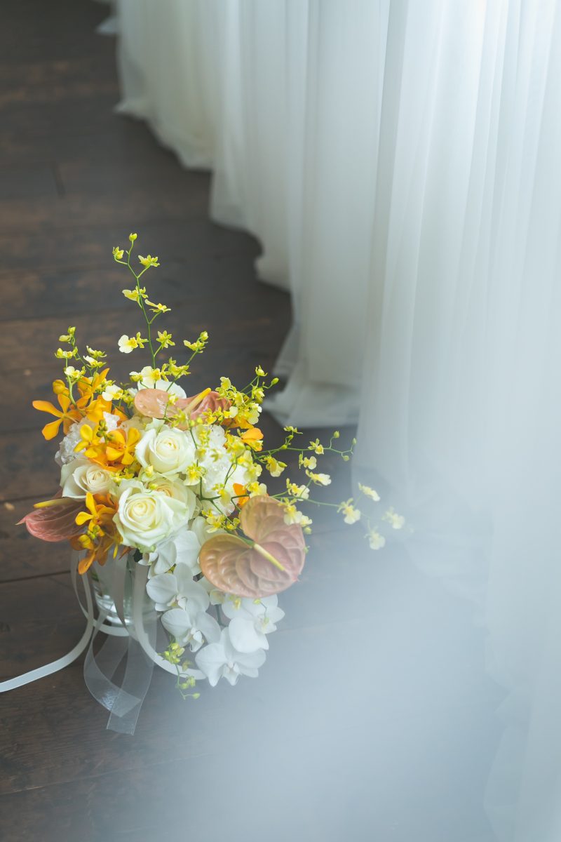 お持ち込みの生花ブーケ