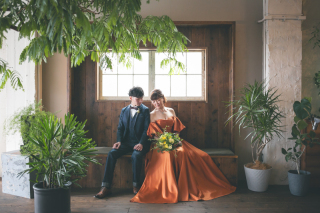 グリーンに囲まれたフォトウェディング