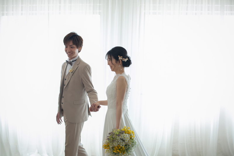 新郎様にリードしていただき