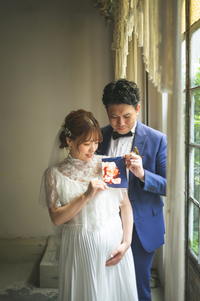 エコー写真の赤ちゃんと一緒に♪