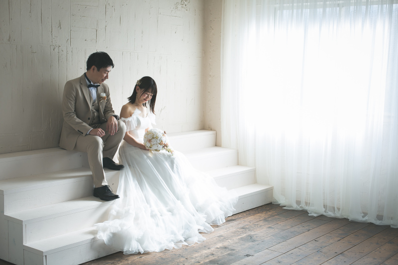 雰囲気をガラッと変えて、白いスタジオ空間で!