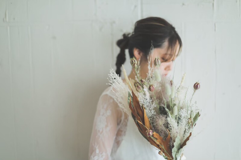 ドライフラワーのブーケのオプションも♪