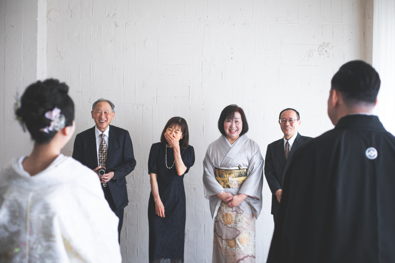 ご両親にサプライズのファミリーミート