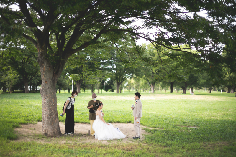 ロケーション先でヘアチェンジ♪
