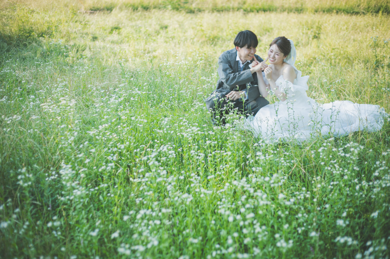 緑に囲まれての撮影も