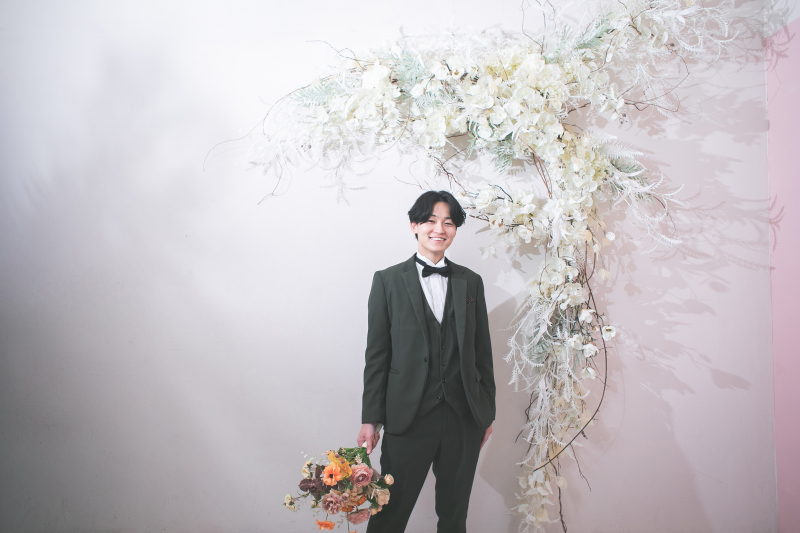 ご新郎様のソロショットも！