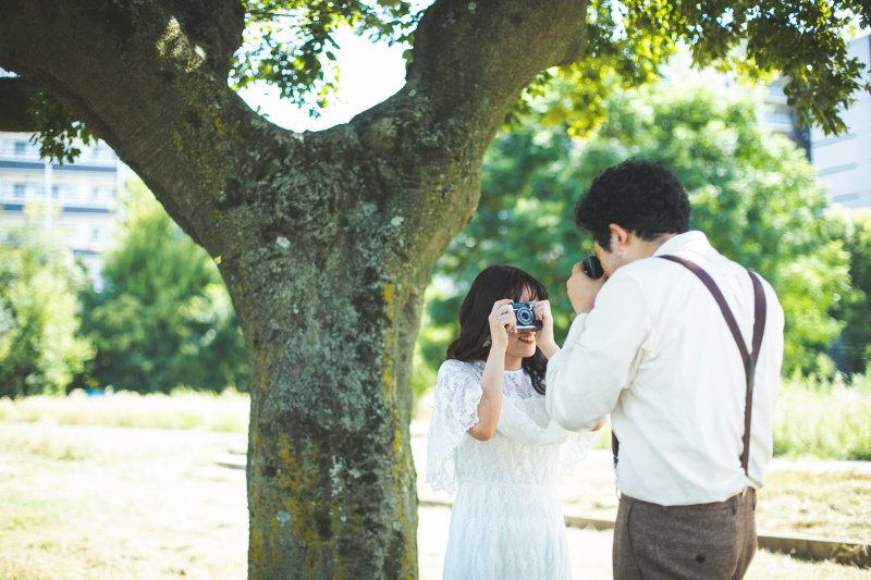 お互いのカメラで撮りあいっこ♪