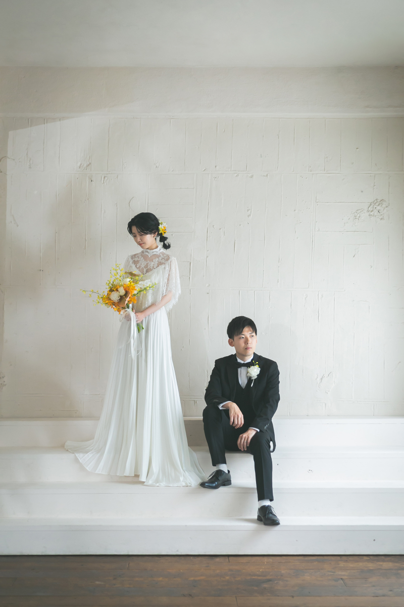 階段のセットを使って落ち着きのある一枚に