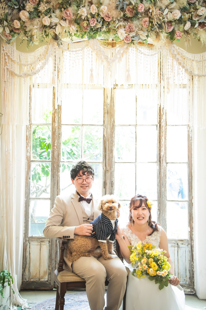 わんちゃんもおめかしして、ハイッ!チーズ!