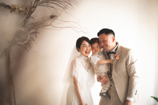 親子で一緒にフォトウェディング♪