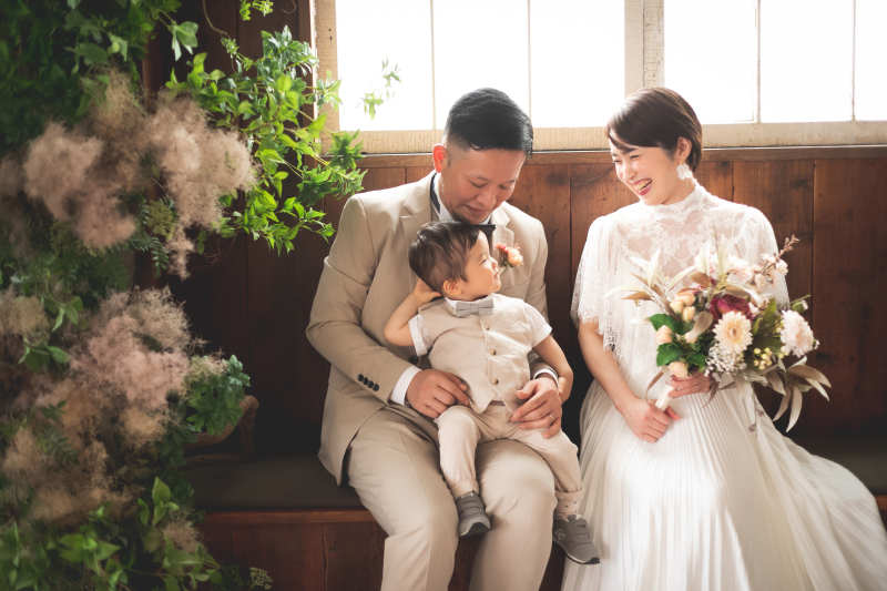 一緒に座って、リラックスして撮影できるから安心♪