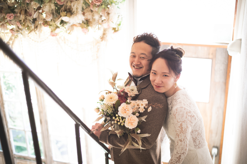 ご新婦さまのこの表情が可愛すぎます♪