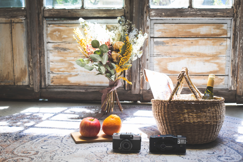 撮影の小物もおふたりのこだわり♪