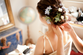 オリジナルヘッド装花