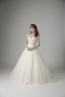 ハートネックアイボリーチュールAライン（WD00285）