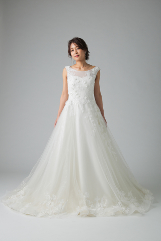 立体花モチーフノースリーブAライン（63101）