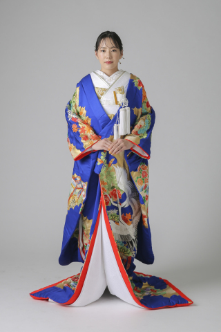 ブルー・鶴・松・御所車（IU00050）