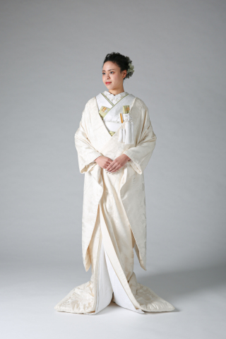 鶴・おしどり (生成り)WU00005 