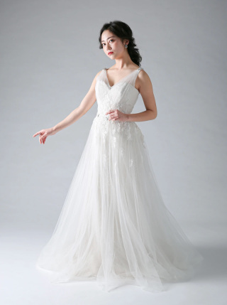 ダブルレースジルコンショルダー（WD00143)