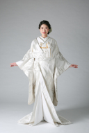 シルバー・鶴 ラインストーン WU00007