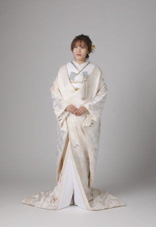 銀糸孔雀(生成り) WU00009