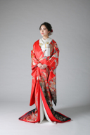 友禅・赤黒グラデーション（IU00074）