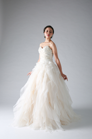 アイボリーツイストドレス（WD00318）