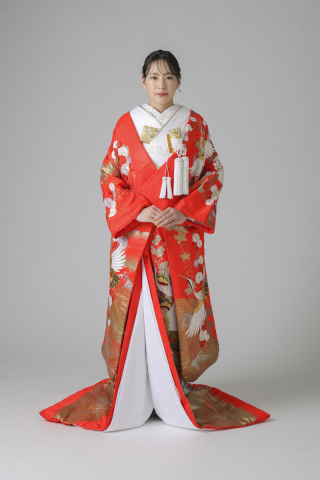 朱赤・鶴・枝垂れ桜（IU00066）