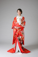 朱赤・牡丹・鶴（IU00063）