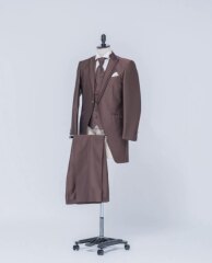 ブラウンストライプ　ベストリバーシブル