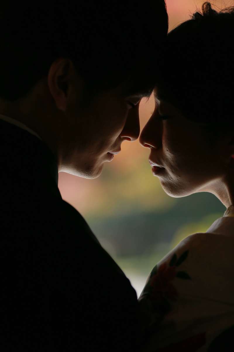 紅葉越しの………