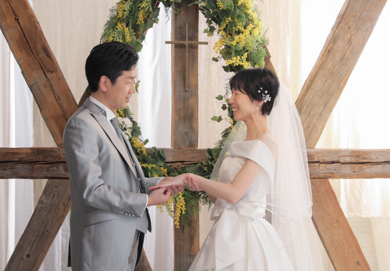 挙式風景を忠実に再現