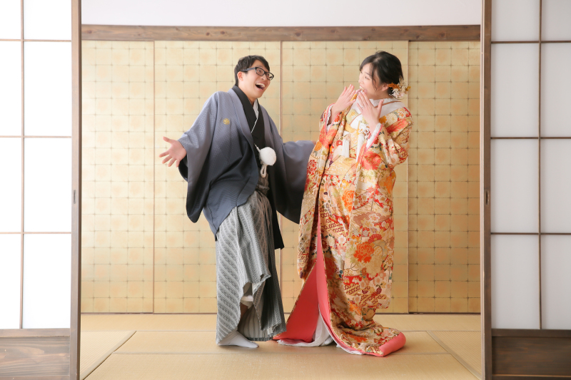 白無垢から色打ち掛けに!