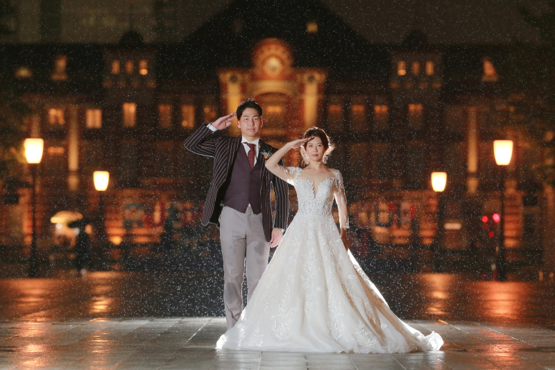 雨撮影！東京駅ロケーション