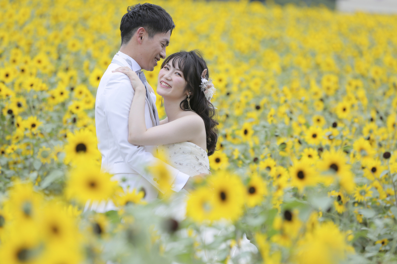 憧れのお花畑で!