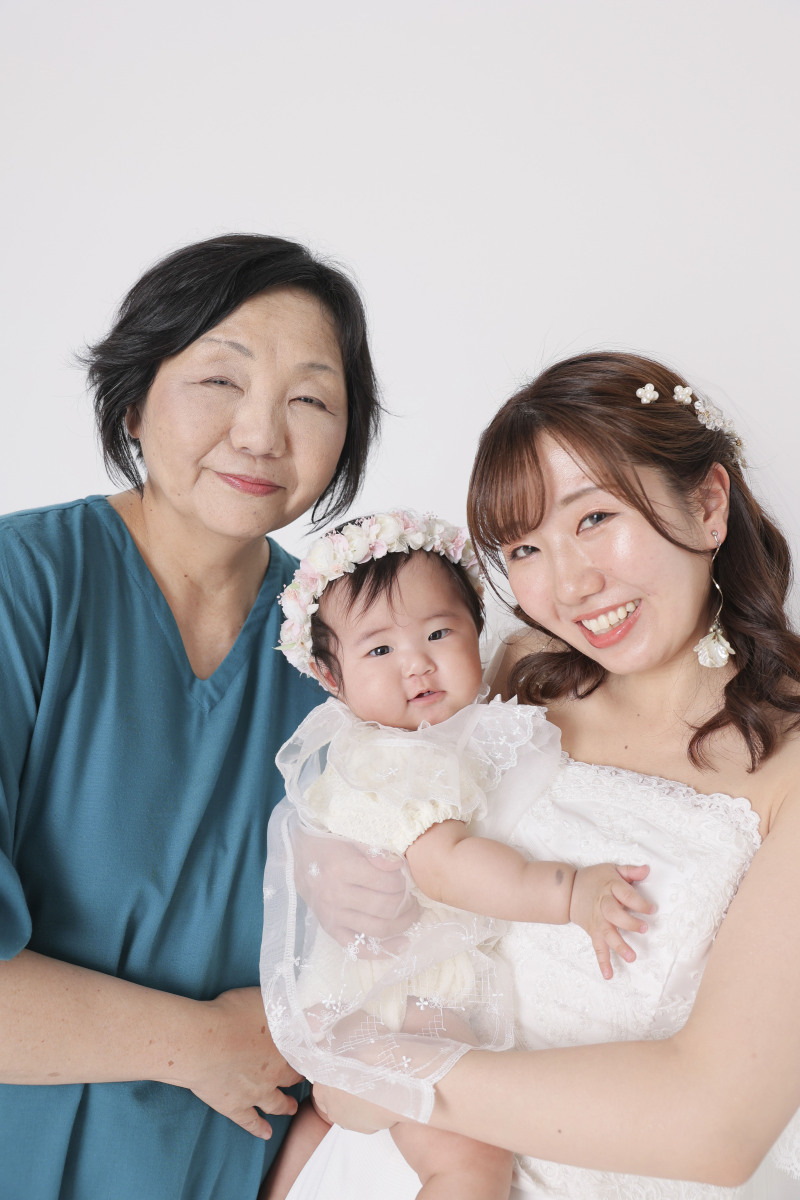 美人親子ショット