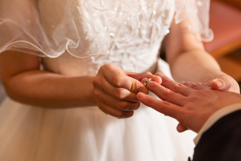 指輪の交換