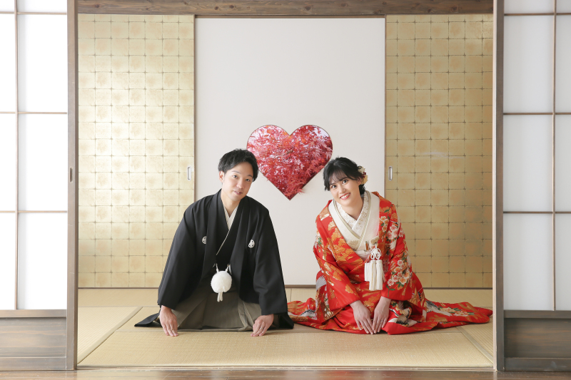 赤いハートに負けない笑顔！