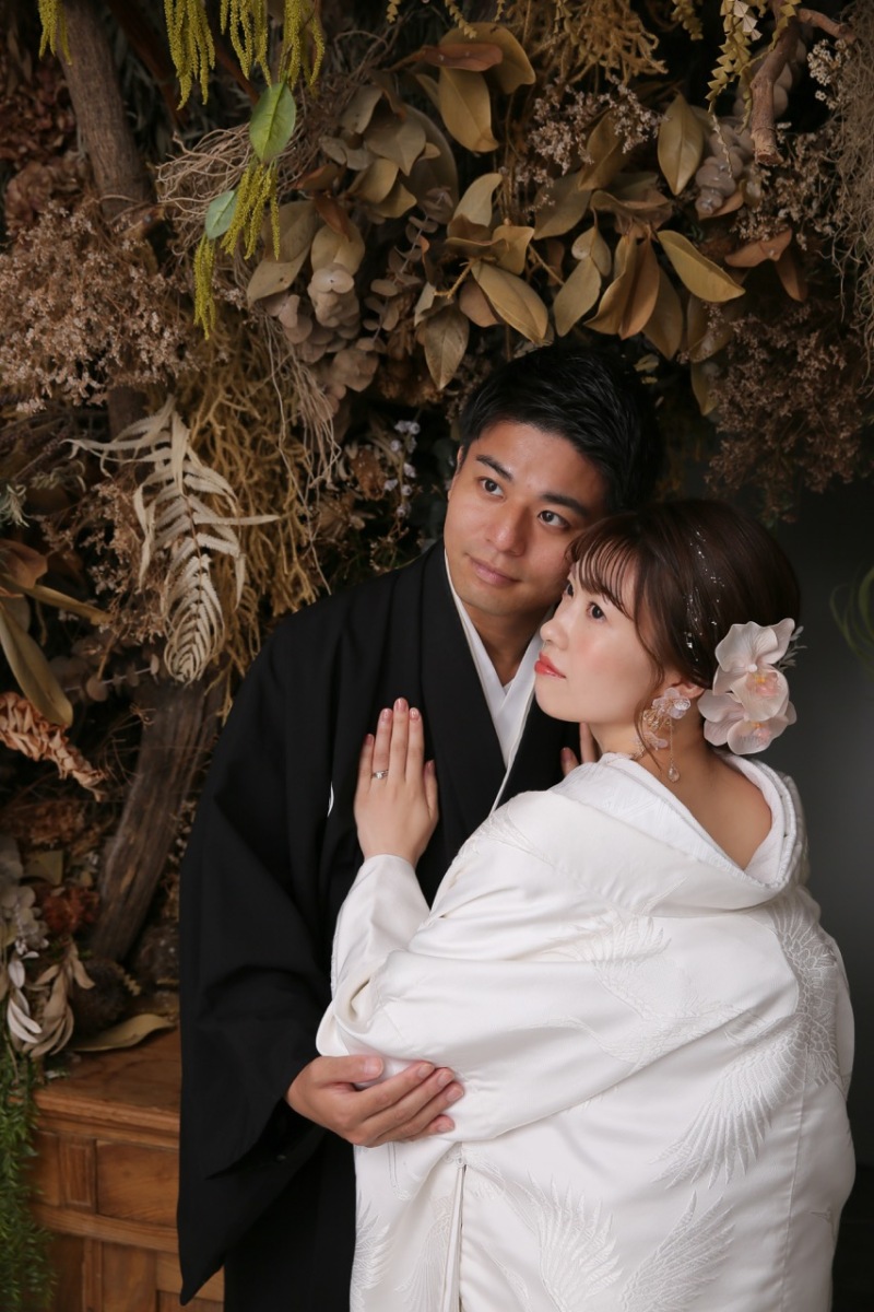 お二人とドライフラワー