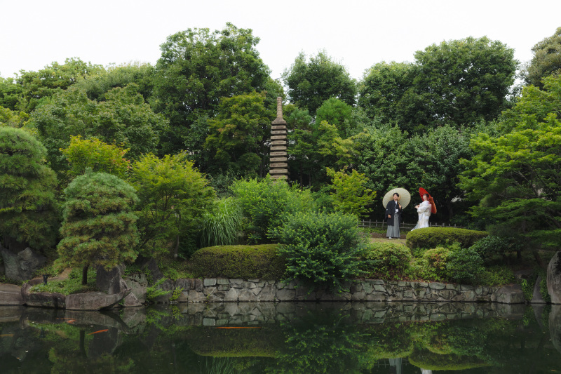 【新緑の目白庭園】自分たちらしく写真を残す