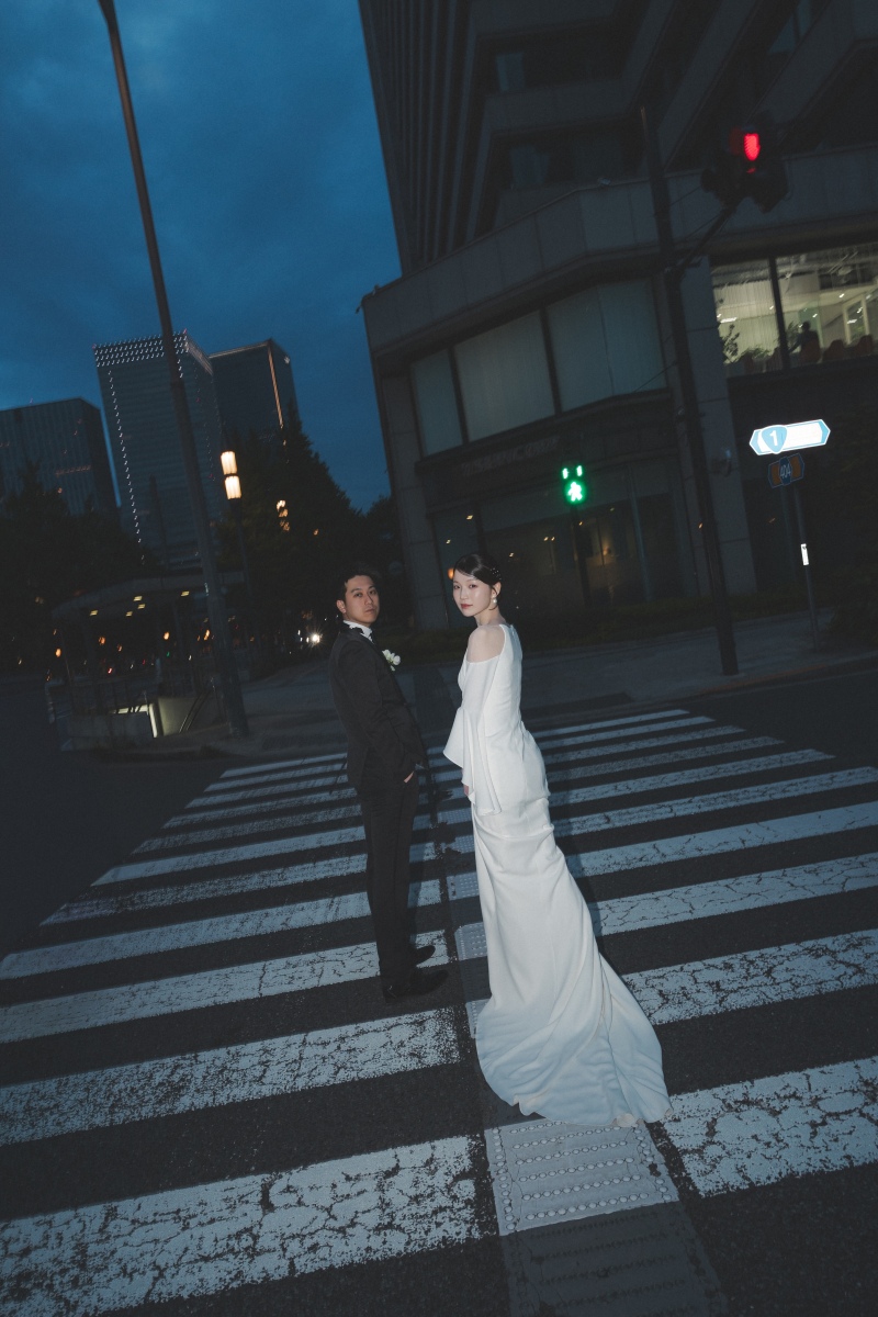 横断歩道×東京の夜×ストロボ