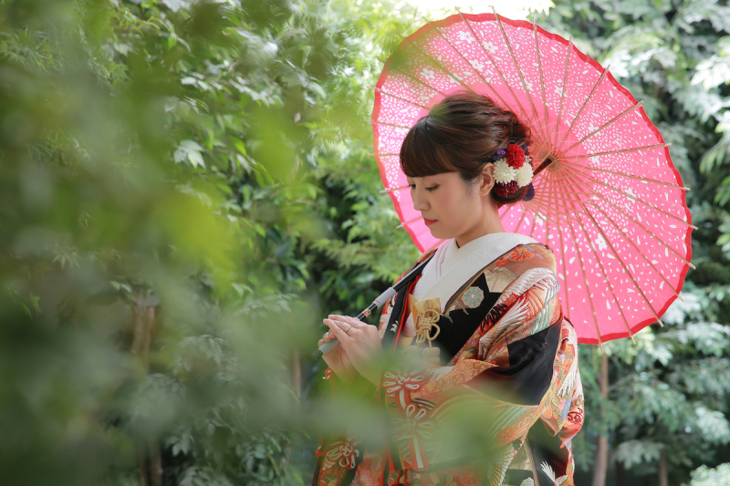 番傘とお嫁様。