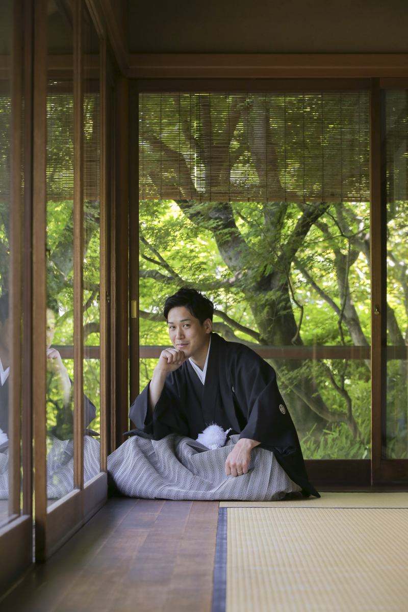 ご新郎様のソロショット。