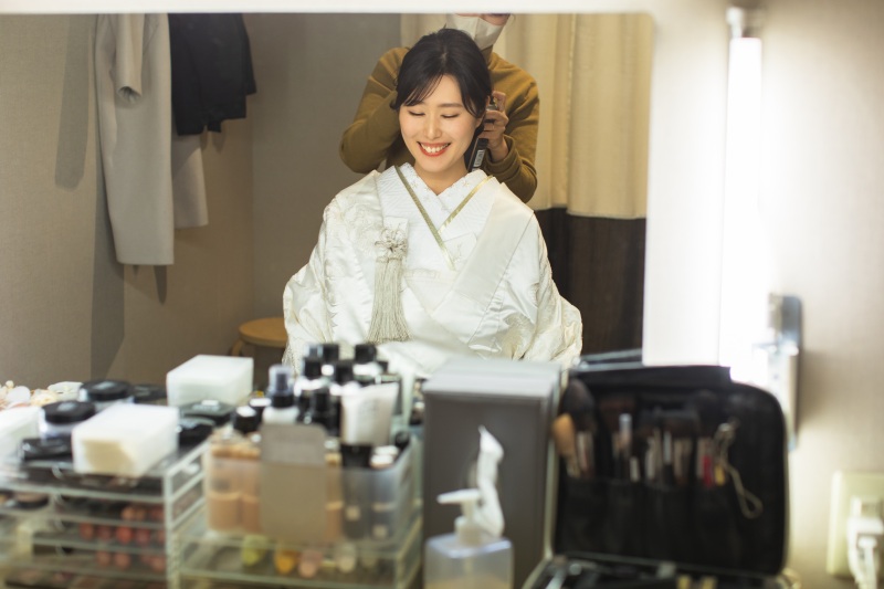 本格的なヘアメイク