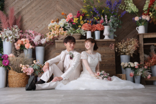 お花満載の洋装撮影！