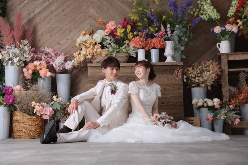 お花満載の洋装撮影！