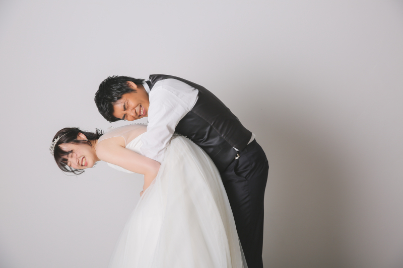 二人でふざけ合い