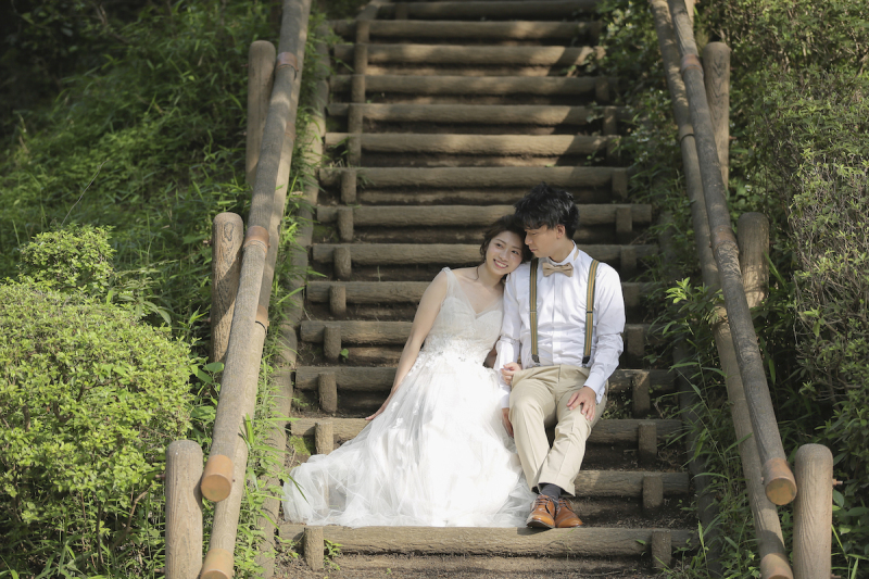 階段でひとやすみ