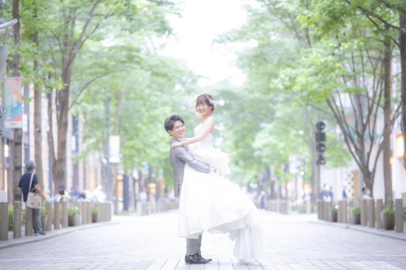 きれいな新緑イチョウ並木にて！