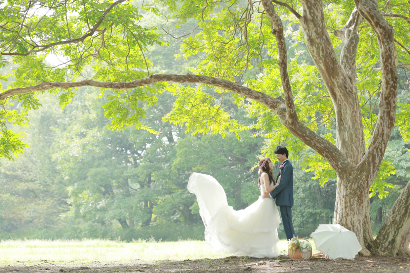 ドレスがふわり